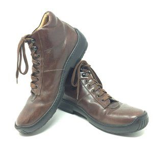 Ralph Lauren Polo Brown Leather Lace Up Ankle Boot